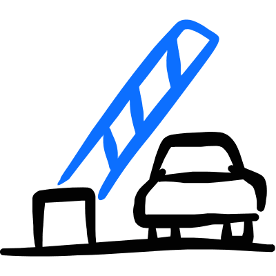 Parking Gate Icon from Freehand Duotone Set