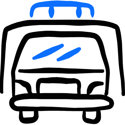 Public Service Ambulance Icon from Freehand Duotone Set