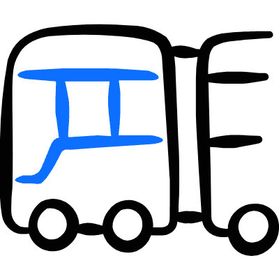 Public Transportation Bendy Bus Icon from Freehand Duotone Set