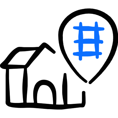 Public Transportation Train Station Pin Location Icon from Freehand Duotone Set