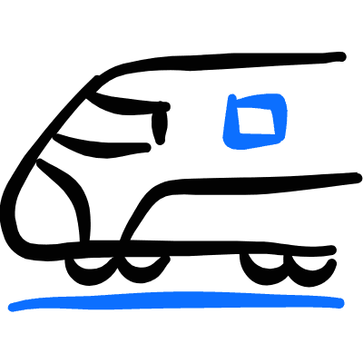 Railroad Bullet Train Icon from Freehand Duotone Set