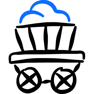 Railroad Coal Cart Icon from Freehand Duotone Set