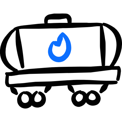 Railroad Fuel Wagon Icon from Freehand Duotone Set