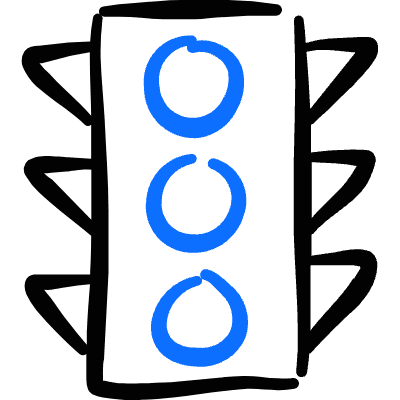 Road Traffic Lights Icon from Freehand Duotone Set