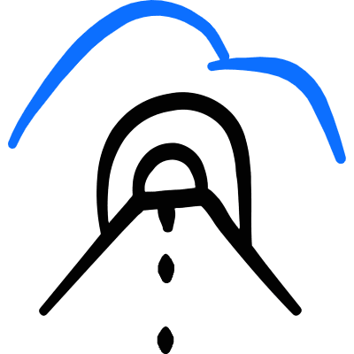 Road Tunnel Icon from Freehand Duotone Set