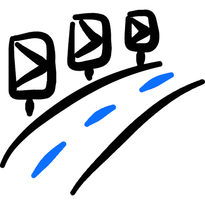 Road Turning Signs Icon from Freehand Duotone Set