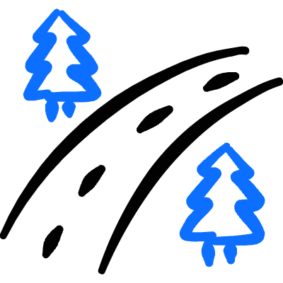 Road Woods Icon from Freehand Duotone Set