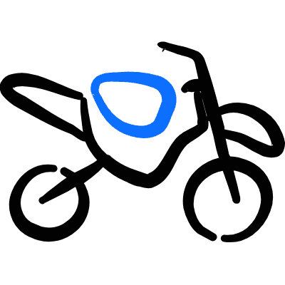 Bike Dirtbike Icon from Freehand Duotone Set