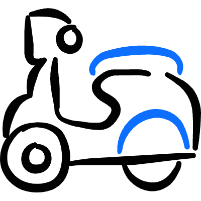 Scooter Icon from Freehand Duotone Set