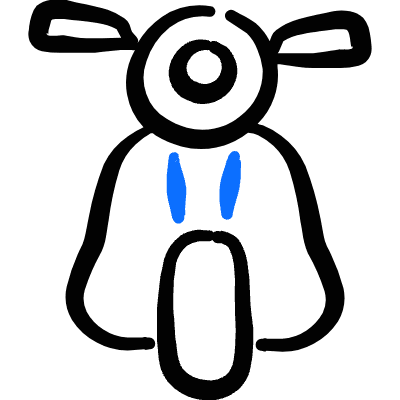 Scooter 2 Icon from Freehand Duotone Set