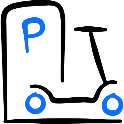 Scooter Charging Station Icon from Freehand Duotone Set