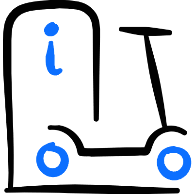 Scooter Information Station Icon from Freehand Duotone Set