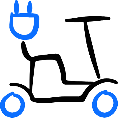 Scooter Ride Charging Plug Icon from Freehand Duotone Set