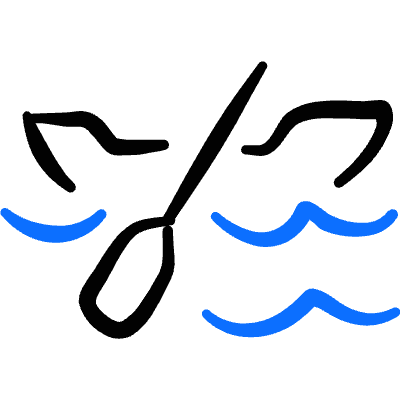 Sea Transport Kayak Icon from Freehand Duotone Set