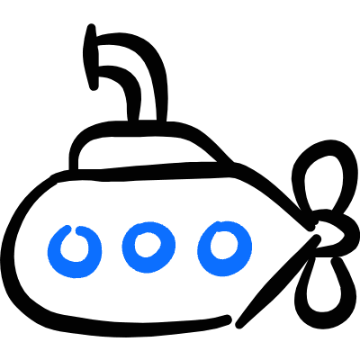 Sea Transport Submarine Icon from Freehand Duotone Set