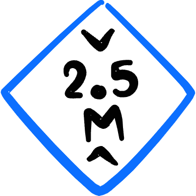 Road Sign 2.5m High 1 Icon from Freehand Duotone Set