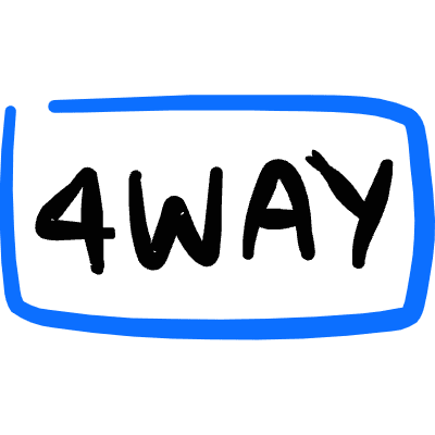 Road Sign 4 Way Icon from Freehand Duotone Set