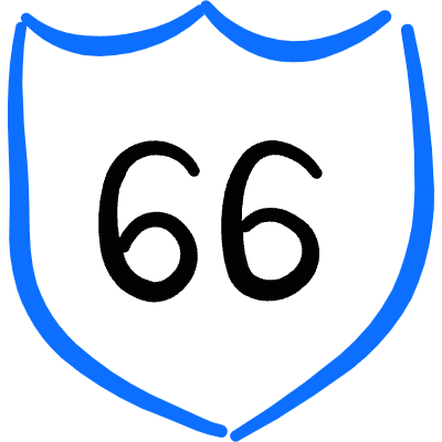 Road Sign 66 1 Icon from Freehand Duotone Set