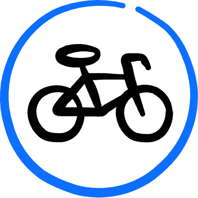 Road Sign Bicycles Icon from Freehand Duotone Set