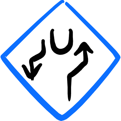 Road Sign Divided Highway Ahead 1 Icon from Freehand Duotone Set