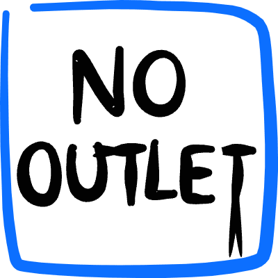 Road Sign No Outlet Icon from Freehand Duotone Set