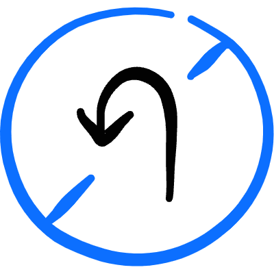 Road Sign No U Turn Left Icon from Freehand Duotone Set