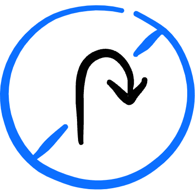 Road Sign No U Turn Icon from Freehand Duotone Set