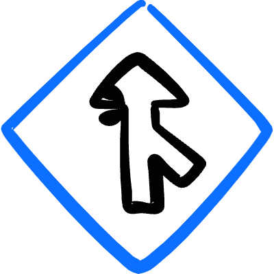 Road Sign Side Road Angle Right 1 Icon from Freehand Duotone Set
