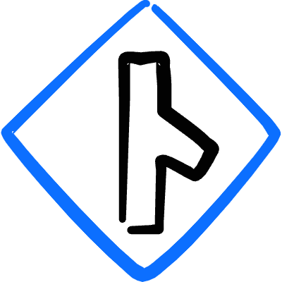 Road Sign Side Road Right Icon from Freehand Duotone Set
