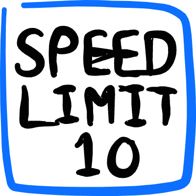 Road Sign Speed Limit 10 Icon from Freehand Duotone Set