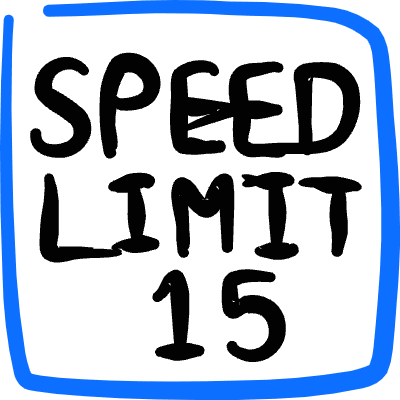 Road Sign Speed Limit 15 Icon from Freehand Duotone Set