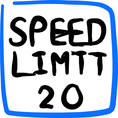 Road Sign Speed Limit 20 1 Icon from Freehand Duotone Set