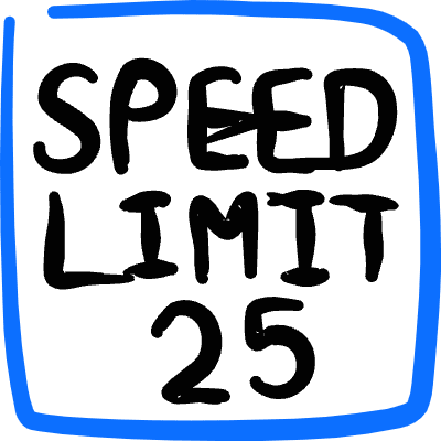 Road Sign Speed Limit 25 Icon from Freehand Duotone Set