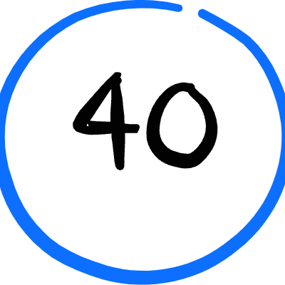 Road Sign Speed Limit 40 Icon from Freehand Duotone Set