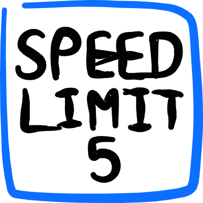 Road Sign Speed Limit 5 Icon from Freehand Duotone Set