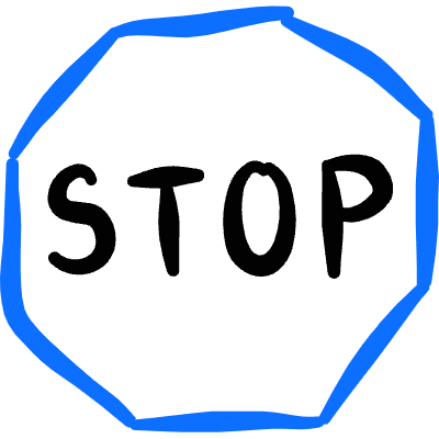 Road Sign Stop Icon from Freehand Duotone Set