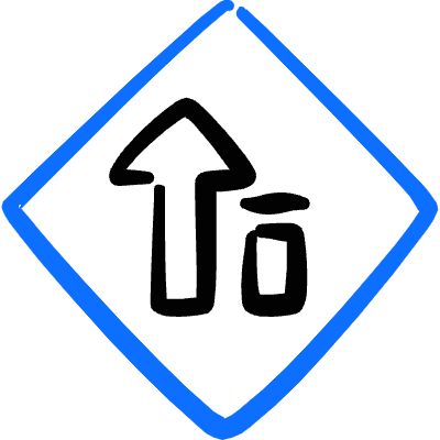 Road Sign Traffic Priority Left Icon from Freehand Duotone Set
