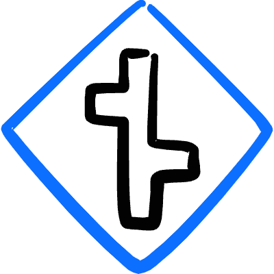 Road Sign Turn 1 Icon from Freehand Duotone Set