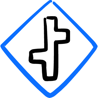 Road Sign Turn Icon from Freehand Duotone Set