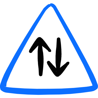 Road Sign Two Way Icon from Freehand Duotone Set