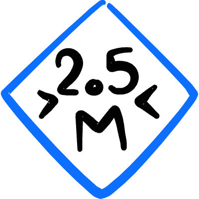 Road Sign Width 2.5m Icon from Freehand Duotone Set