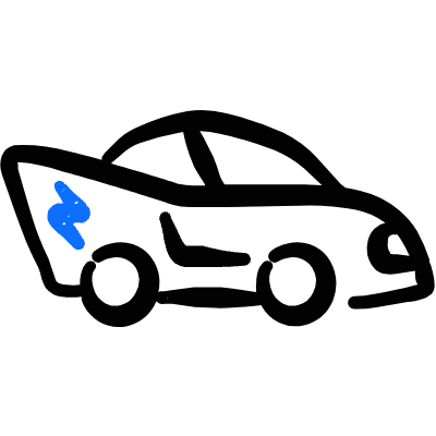 Sports Car 1 Icon from Freehand Duotone Set