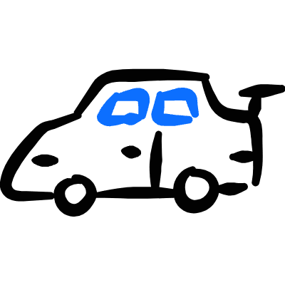 Sports Car Icon from Freehand Duotone Set