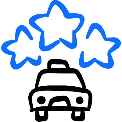 Taxi Rating Three Star Icon from Freehand Duotone Set