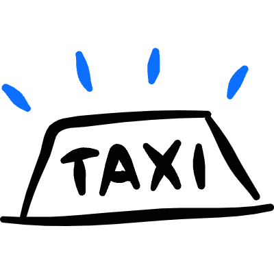 Taxi Sign Icon from Freehand Duotone Set