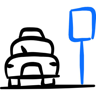 Taxi Station Icon from Freehand Duotone Set