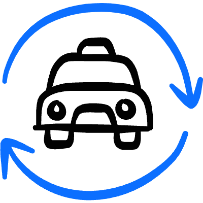 Taxi Swap Icon from Freehand Duotone Set