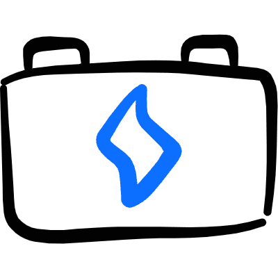 Car Tool Battery Bolt Icon from Freehand Duotone Set
