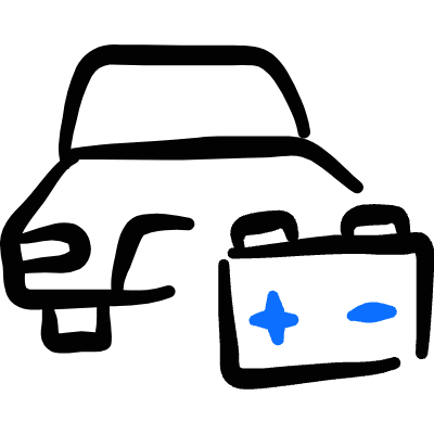 Car Tool Battery Swap Icon from Freehand Duotone Set