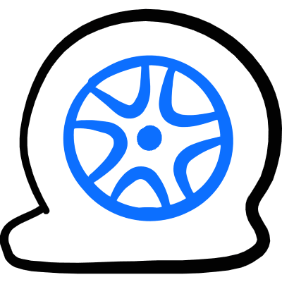 Transportation Problem Limitation Flat Tire Icon from Freehand Duotone Set